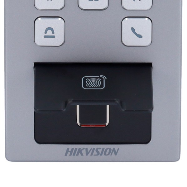 Acheter HIKVISION DS-K1T502DBFWX-C Contrôle d’accès avec caméra IP65 IK09 - Empreinte digitale, carte MF DESFire, QR et PIN - 10