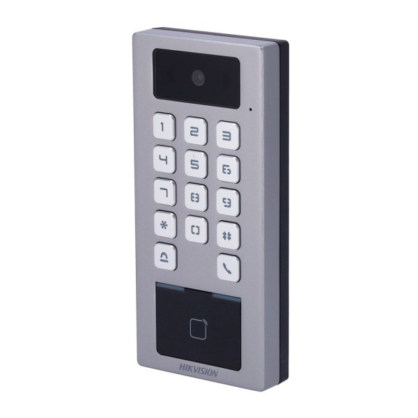 Comprar HIKVISION DS-K1T502DBWX-C Control de acceso con cámara IP65 IK09 - Tarjeta MF DESFire, QR y PIN - 10.000 usuarios | 300.