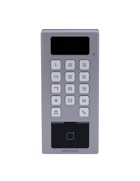 Comprar HIKVISION DS-K1T502DBWX-C Control de acceso con cámara IP65 IK09 - Tarjeta MF DESFire, QR y PIN - 10.000 usuarios | 300.