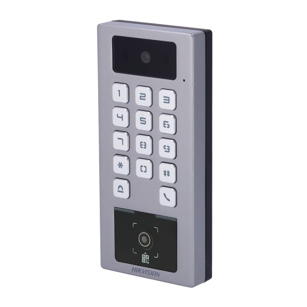 Acquista HIKVISION DS-K1T502DBWX-CQR Controllo accessi con telecamera IP65 IK09 - Tessera MF DESFire, QR dinamico e PIN - 10.000