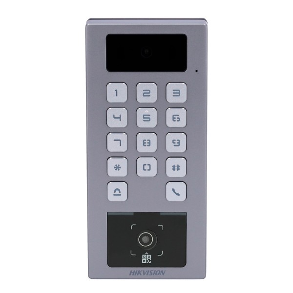 Acquista HIKVISION DS-K1T502DBWX-CQR Controllo accessi con telecamera IP65 IK09 - Tessera MF DESFire, QR dinamico e PIN - 10.000