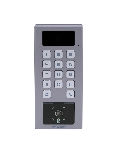 Acheter HIKVISION DS-K1T502DBWX-CQR Contrôle d’accès avec caméra IP65 IK09 - Carte MF DESFire, QR dynamique et code PIN - 10 000