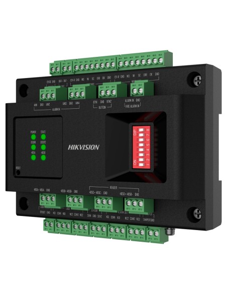 Comprar HIKVISION DS-K2M002X Controladora de acceso extensora - Facial, huella, tarjeta, QR o PIN - 2 puertas | Comunicación RS4