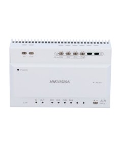 Acheter HIKVISION DS-KAD704Y Convertisseur pour immeubles - 2 fils vers IP - 4 groupes de 2 fils - TCP/IP avec RJ45 - Alimente l 2