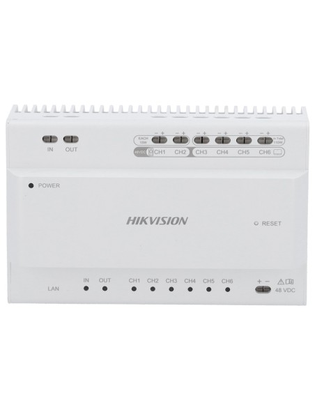 Hikvision Intercom DS-Kad7060ey distribuidor para edifícios - 2 fios HD - 6 grupos de 2 fios HD - feeds 2 Hi Dispositivos