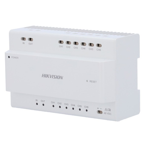 Hikvision Intercom DS-KAD7060EY-S Distribuidor para edifícios - 2 grupos HLOS HD - 6 de 2 fios HD - Conecte-se com DS-KAD7060EY 