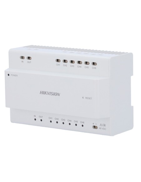 Hikvision Intercom DS-KAD7060EY-S Distribuidor para edifícios - 2 grupos HLOS HD - 6 de 2 fios HD - Conecte-se com DS-KAD7060EY 
