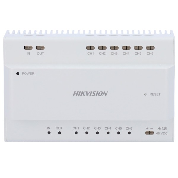Comprar HIKVISION DS-KAD7060EY-S Distribuidor para edificios - 2 hilos HD - 6 grupos de 2 hilos HD - Conecta con DS-KAD7060EY - 