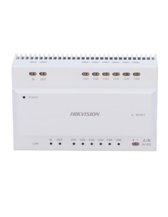 Conversor de conversor Hikvision DS-KAD706Y-S - 2 fios para IP - 6 grupos de 2 fios - TCP / IP com RJ45 - Conectar com DS-KAD706 2