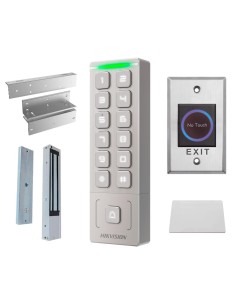 Comprar HIKVISION DS-KAS809MX Kit de control de acceso - Tarjeta MF y PIN - Autónomo, ventosa, perfil, pulsador y tarjeta - Cont