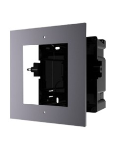 Panel frontal Hikvision DS-KD-ACF1 / plástico e caixa de registro gravada - até 1 módulo - específico para videobyes Hikvis