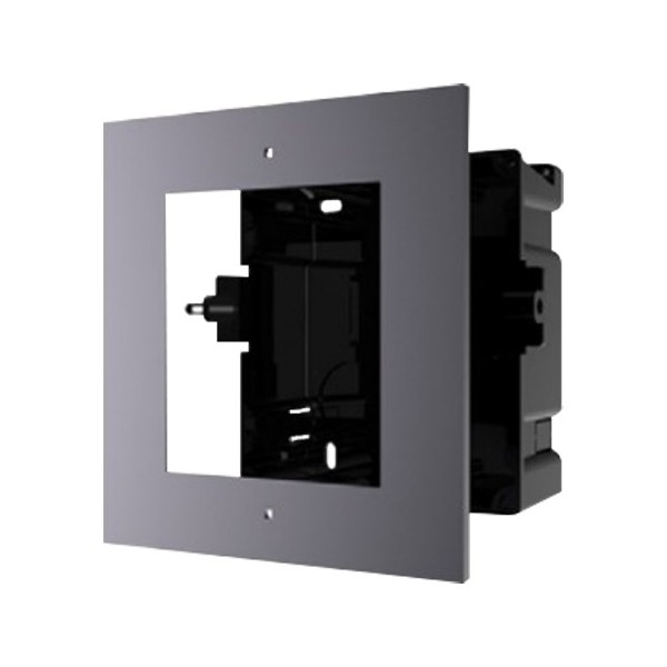 Panel frontal Hikvision DS-KD-ACF1 / plástico e caixa de registro gravada - até 1 módulo - específico para videobyes Hikvis