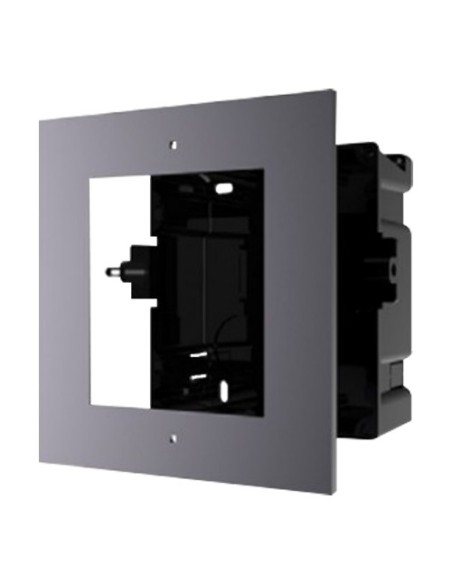 Panel frontal Hikvision DS-KD-ACF1 / plástico e caixa de registro gravada - até 1 módulo - específico para videobyes Hikvis