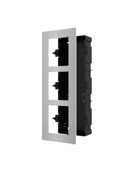 Comprar HIKVISION DS-KD-ACF3/S Panel frontal y caja de registro encastrada - Hasta 3 módulos - Específica para videoporteros Hik