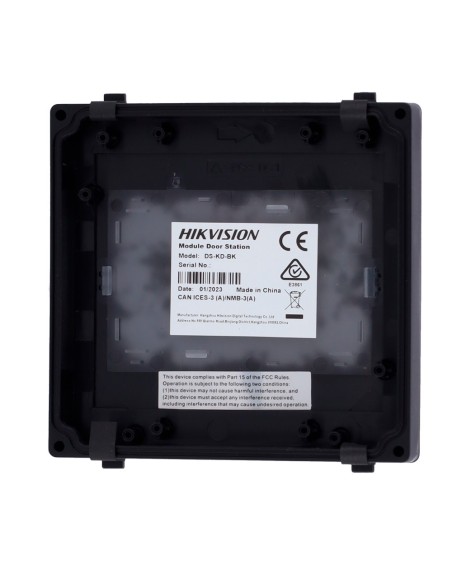 Módulo de extensão HikVision DS-KD-BK - entrada de porta de vídeo - Não utilizado - Preenchimento vazio - elegante e discreto