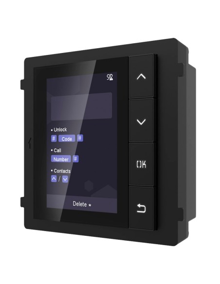 Módulo de extensão Hikvision DS-KD-DIS - 3.5 & quot TFT - Botão de navegação - Estação 500 Contatos - AP