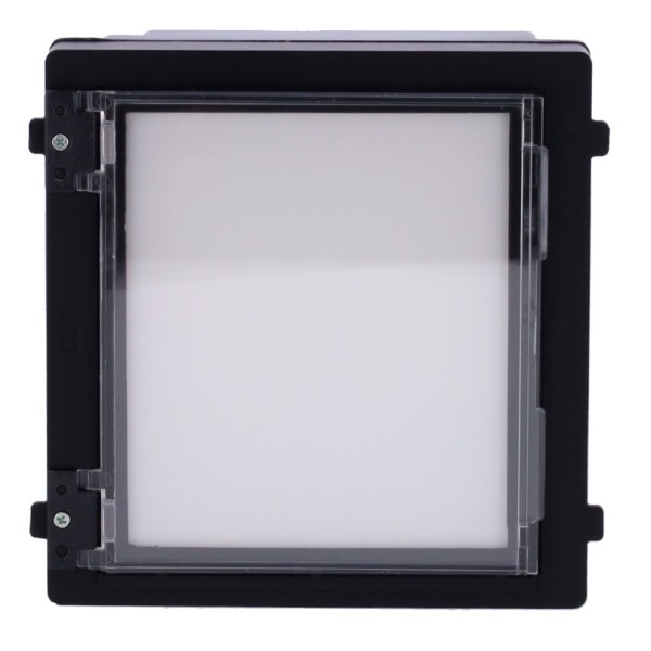 Módulo de extensão da Hikvision DS-KD-Info - Placa de diretório - Papel imprimível incluído - Backlumined automaticamente - AP