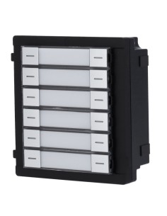 Módulo de extensão Hikvision DS-KD-K12 - Chamada para diferentes monitores - teclado de 12 botões - 6 etiquetas personalizadas c