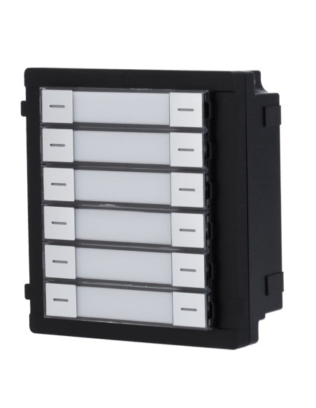 Módulo de extensão Hikvision DS-KD-K12 - Chamada para diferentes monitores - teclado de 12 botões - 6 etiquetas personalizadas c