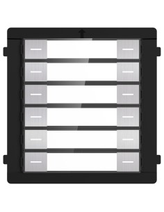 Módulo de extensão HikVision DS-KD-K12 / S - Chamada para diferentes monitores - teclado de 12 botões - 6 etiquetas personalizad