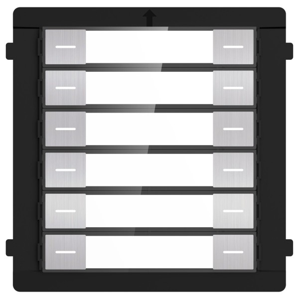 Módulo de extensão HikVision DS-KD-K12 / S - Chamada para diferentes monitores - teclado de 12 botões - 6 etiquetas personalizad