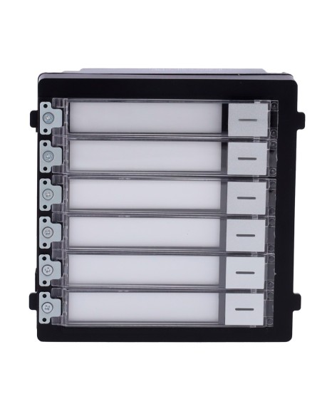Comprar HIKVISION DS-KD-KK Módulo de extensión - Llamada a diferentes monitores - Botonera de 6 botones - 6 etiquetas personaliz
