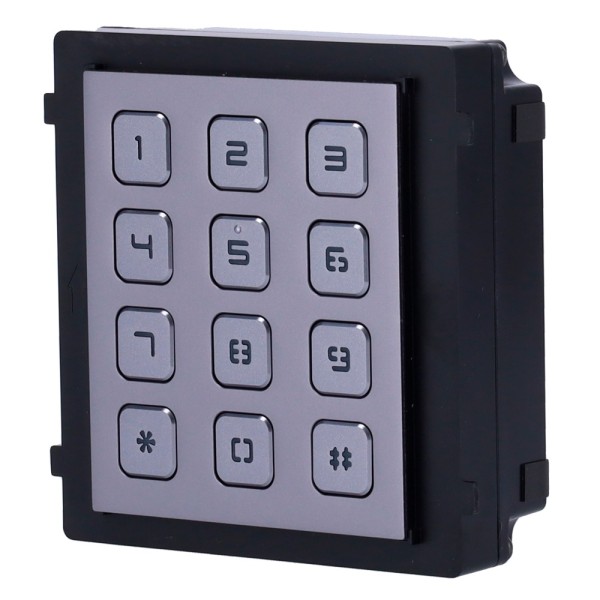Módulo de extensão Hikvision DS-KD-KP - Chamada para diferentes monitores - Abertura de código de acesso - iluminação LED