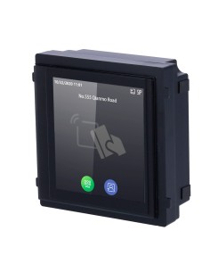 Módulo de extensão Hikvision DS-KD-TDM - IPS 4 & Quot Touch Screen | Teclado e diretório - abertura com cartão MF e PIN -