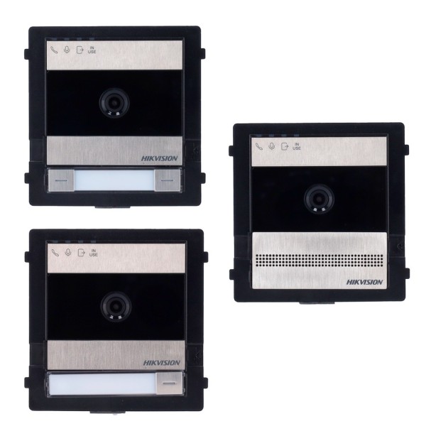 Hikvision Intercom DS-KD7003EY-IME2 Vídeo Paypoice de pagamento 2 Fios HD Aço Inoxidável - Câmera 2 MPX - Audio Bidirecional - A