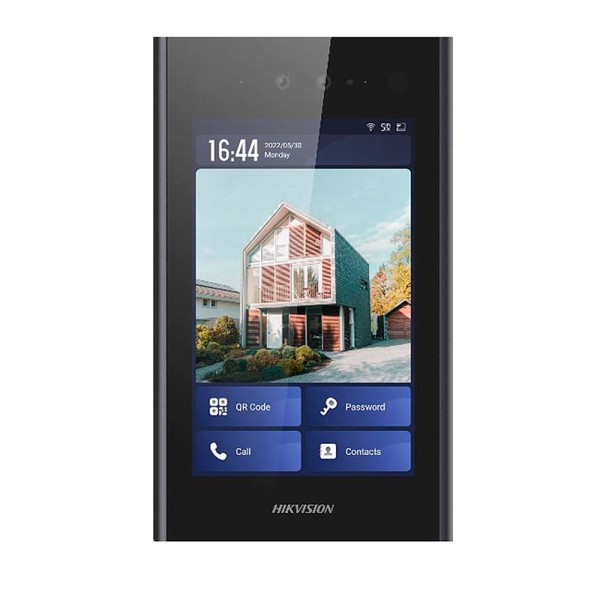 Hikvision DS-KD9403-E6 Video Player IP Android para Apartamentos - Camera 2 MPX | Áudio Bidirecional - Facial, Cartão MF, QR e