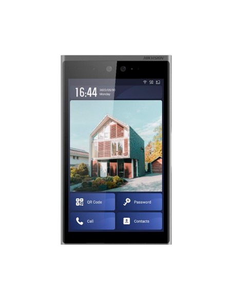 Hikvision DS-KD9633-E6 Video Player IP Android para Apartamentos - Camera 2 MPX | Áudio Bidirecional - Facial, Cartão MF, QR e