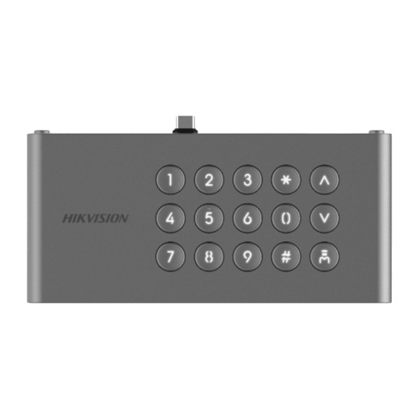 Módulo periférico Hikvision DS-KP9633-KP - adiciona teclado físico - conexão USB - abertura com PIN - IP65 - C