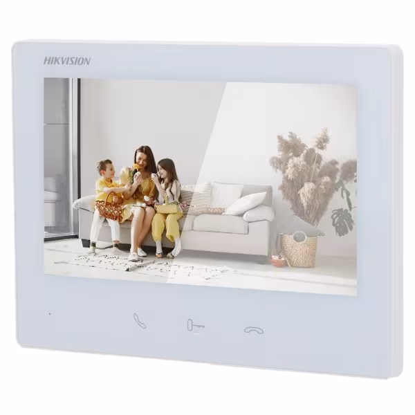 Kaufen HIKVISION INTERCOM DS-KH7300EY-TE2/WHITE Monitor für Video-Türsprechanlage – 7"-TFT-Display – Zweiwege-Audio | LED