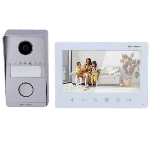 Comprar HIKVISION DS-KIS101-P/SURFACE Kit de videoportero - Tecnología 2 hilos analógico - Placa y monitor | Permite 2 monitores