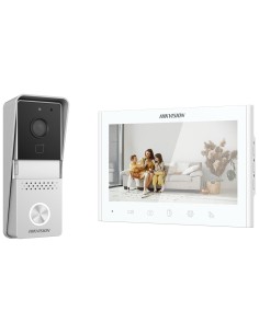 Hikvision DS-KIS102-P / Surface Video Player Kit - Tecnologia 2 fios analógicos - Placa e monitor - leitor MF | Conexão por 2 