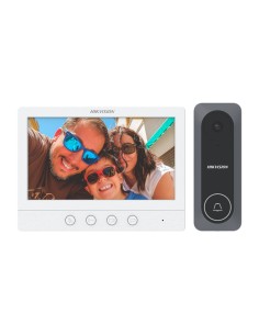 Comprar HIKVISION DS-KIS212 Kit de videoportero - Tecnología 4 hilos analógico - Placa y monitor | Permite 2 monitores más - Con