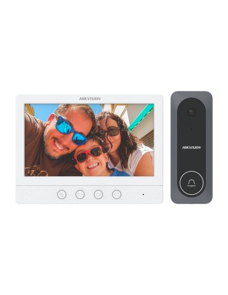Comprar HIKVISION DS-KIS212 Kit de videoportero - Tecnología 4 hilos analógico - Placa y monitor | Permite 2 monitores más - Con