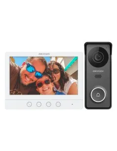 Comprar HIKVISION DS-KIS213(B) Kit de videoportero - Tecnología 4 hilos analógico - Placa y monitor | Permite 2 monitores más - 