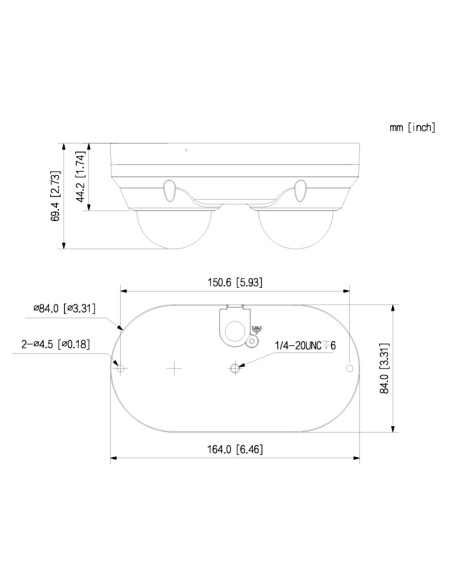 Comprar DAHUA IPC-HDBW2449F-AS-E2-IL-0360B Cámara IP H265 2x4MP Dual-Directional WDR Iluminación Dual LED20m/IR30m 3.6mm IP67 IK