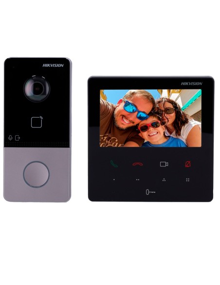 Hikvision DS-KIS606-P Kit de Número de Porta de Vídeo - Tecnologia IP & Amp WiFi - Placa e Monitor | Permite mais 16 monitores -