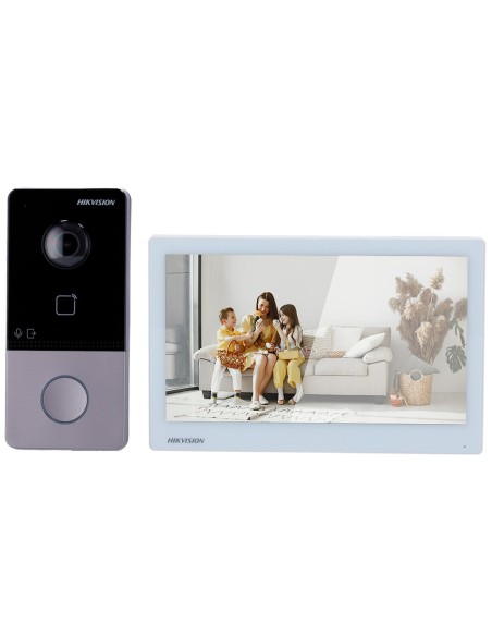 Comprare HIKVISION DS-KIS607-S Kit videocitofono - Tecnologia IP e WiFi | Switch PoE - Piastra e monitor | Supporta 16 monitori