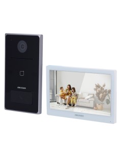 Comprar HIKVISION DS-KIS608-P Kit de videoportero - Tecnología IP &amp; WiFi - Placa y monitor | Permite 16 monitores más - Lect