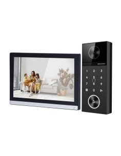 Acheter HIKVISION DS-KIS612-P Kit de visiophone 4 Mpx - Technologie IP & WiFi - Platine et moniteur | Permet jusqu’à 16 moniteur