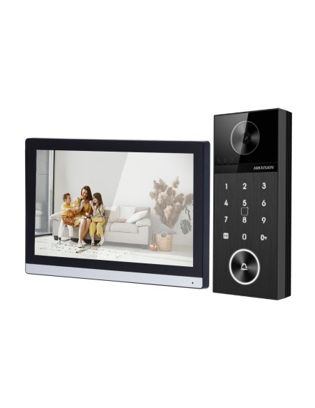 Acquistare HIKVISION DS-KIS612-P Kit videocitofono 4 Mpx - Tecnologia IP e WiFi - Placca e monitor | Consente altri 16 monitor i