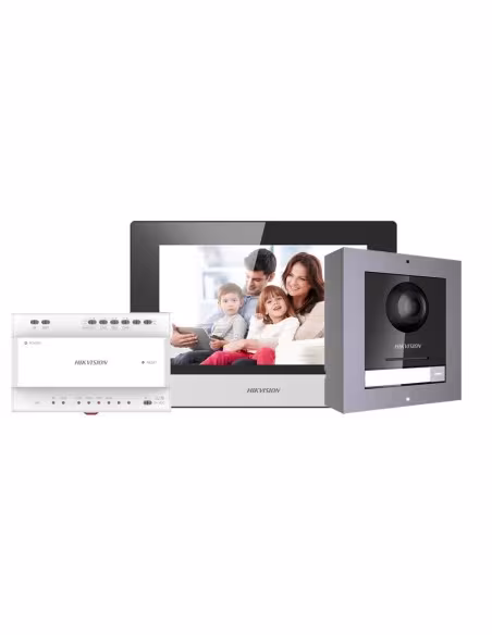 Comprar HIKVISION DS-KIS702EY Kit de videoportero  - Tecnología 2 hilos con TCP/IP &amp; WiFi - Placa y monitor | Permite 16 mon
