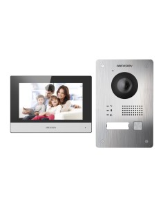 Hikvision DS-KIS703Y-P Kit de porta de porta - Tecnologia 2 fios com TCP / IP & Amp WiFi - Placa e Monitor | Permite apenas 1 mo