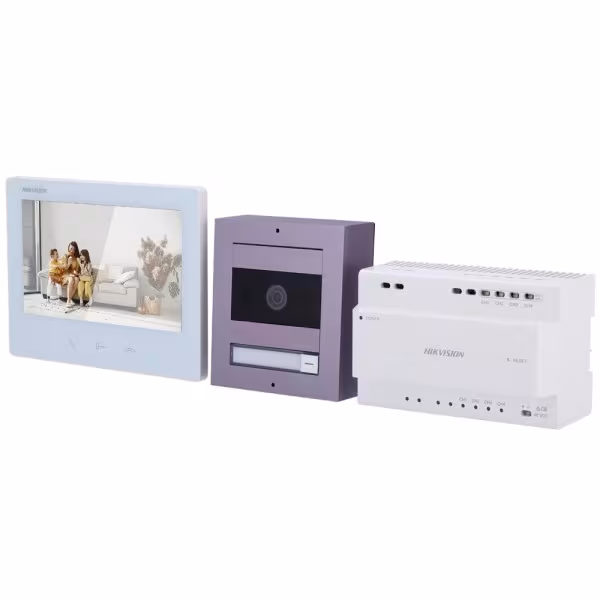 Comprar HIKVISION INTERCOM DS-KIS704EY/ALUMINUM Kit de videoportero - Tecnología 2 hilos HD con WiFi - Placa y monitor | Permite