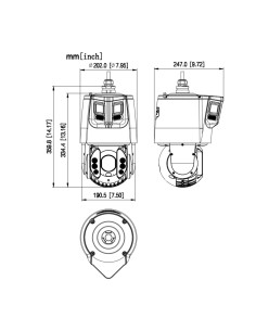 Comprar DAHUA SDT6E425-8P-MB-A-PV1 Domo Dual-PTZ IP 8M+4M WDR Iluminación Dual LED100m/IR250m 25x IP67 IK10 PoE++ AUDIO MIC/Alta 2