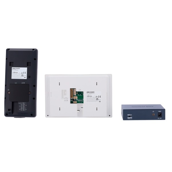 Comprare HIKVISION DS-KIS902-S kit videocitofono - Tecnologia IP e WiFi | Switch PoE - Placca e monitor | Consente 16 monitori