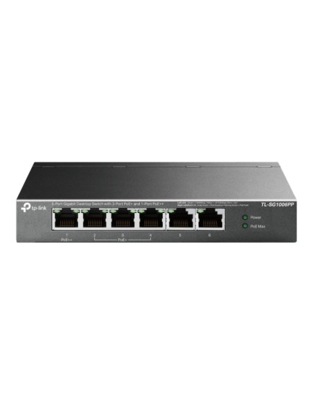 Comprar TP-LINK TL-SG1006PP Switch Gigabit 6 puertos con 3 puertos PoE+ y 1 puerto PoE++ TL-SG1006PP